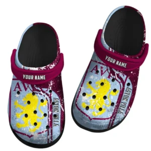 Aston Villa Crocs, Gift For Aston Villa Fan EPL75052125233 - Black