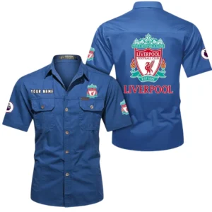 Liverpool Short Sleeved Shirt, Gift For Liverpool Fan EPL79052225444 - Cowboy Blue