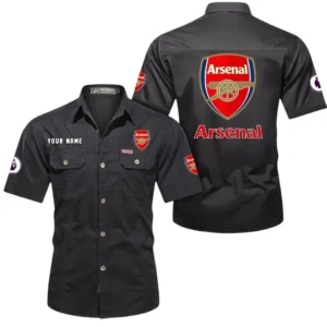 Arsenal Short Sleeved Shirt, Gift For Arsenal Fan EPL79052225445 - Black
