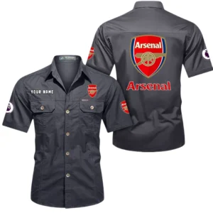 Arsenal Short Sleeved Shirt, Gift For Arsenal Fan EPL79052225445 - Gray