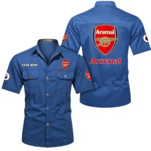 Arsenal Short Sleeved Shirt, Gift For Arsenal Fan EPL79052225445 - Cowboy Blue