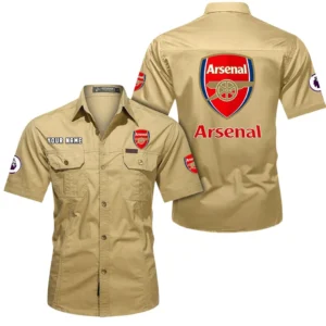 Arsenal Short Sleeved Shirt, Gift For Arsenal Fan EPL79052225445 - Khaki