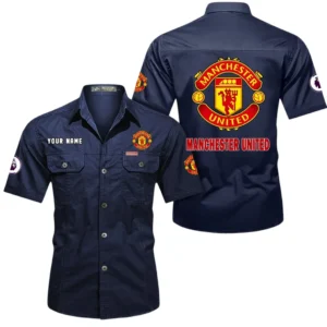 Manchester United Short Sleeved Shirt, Gift For Manchester United Fan EPL79052225447 - Dark Blue