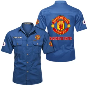 Manchester United Short Sleeved Shirt, Gift For Manchester United Fan EPL79052225447 - Cowboy Blue