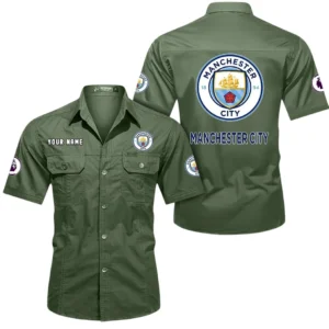 Manchester City Short Sleeved Shirt, Gift For Manchester City Fan EPL79052225448 - Army Green