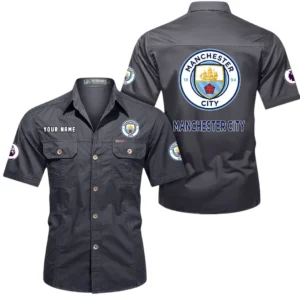 Manchester City Short Sleeved Shirt, Gift For Manchester City Fan EPL79052225448 - Gray