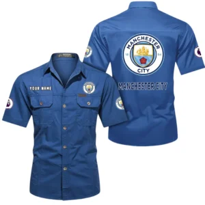 Manchester City Short Sleeved Shirt, Gift For Manchester City Fan EPL79052225448 - Cowboy Blue