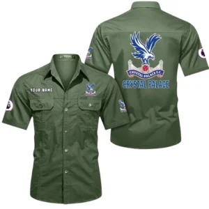 Crystal Palace Short Sleeved Shirt, Gift For Crystal Palace Fan EPL79052225451 - Army Green