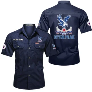 Crystal Palace Short Sleeved Shirt, Gift For Crystal Palace Fan EPL79052225451 - Dark Blue