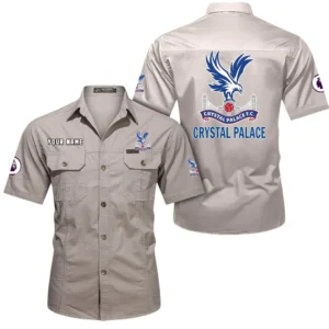 Crystal Palace Short Sleeved Shirt, Gift For Crystal Palace Fan EPL79052225451 - Beige