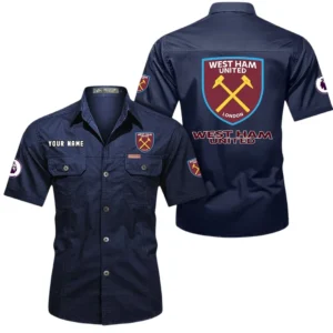 West Ham United Short Sleeved Shirt, Gift For West Ham United Fan EPL79052225453 - Dark Blue