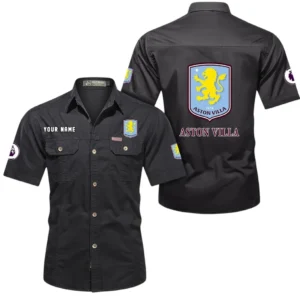 Aston Villa Short Sleeved Shirt, Gift For Aston Villa Fan EPL79052225454 - Black