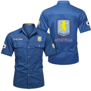 Aston Villa Short Sleeved Shirt, Gift For Aston Villa Fan EPL79052225454 - Cowboy Blue