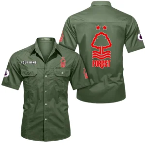 Nottingham Forest Short Sleeved Shirt, Gift For Nottingham Forest Fan EPL79052225455 - Army Green