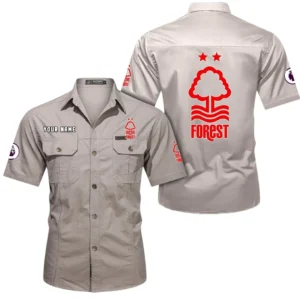 Nottingham Forest Short Sleeved Shirt, Gift For Nottingham Forest Fan EPL79052225455 - Beige