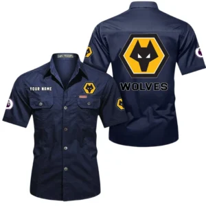 Wolverhampton Wanderers Short Sleeved Shirt, Gift For Wolverhampton Wanderers Fan EPL79052225458 - Dark Blue