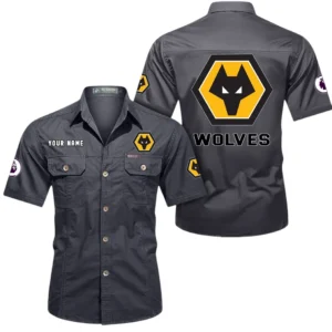 Wolverhampton Wanderers Short Sleeved Shirt, Gift For Wolverhampton Wanderers Fan EPL79052225458 - Gray