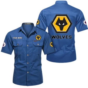 Wolverhampton Wanderers Short Sleeved Shirt, Gift For Wolverhampton Wanderers Fan EPL79052225458 - Cowboy Blue