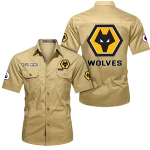 Wolverhampton Wanderers Short Sleeved Shirt, Gift For Wolverhampton Wanderers Fan EPL79052225458 - Khaki