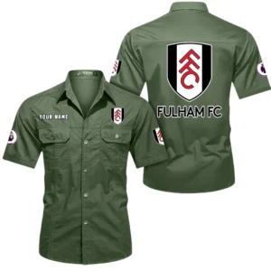 Fulham Short Sleeved Shirt, Gift For Fulham Fan EPL79052225459 - Army Green