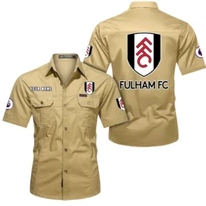 Fulham Short Sleeved Shirt, Gift For Fulham Fan EPL79052225459 - Khaki