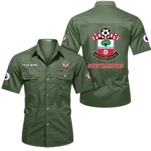 Southampton Short Sleeved Shirt, Gift For Southampton Fan EPL79052225461 - Army Green