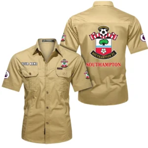 Southampton Short Sleeved Shirt, Gift For Southampton Fan EPL79052225461 - Khaki