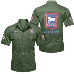 Ipswich Town Short Sleeved Shirt, Gift For Ipswich Town Fan EPL79052225463 - Army Green