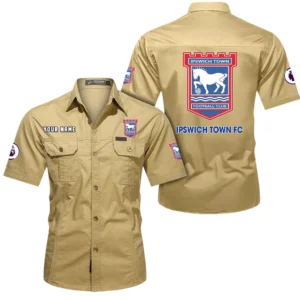 Ipswich Town Short Sleeved Shirt, Gift For Ipswich Town Fan EPL79052225463 - Khaki
