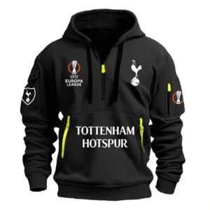 Tottenham Hotspur Hoodie Half Zipper Europa League Champions 2025 EPL79052225786 - Black