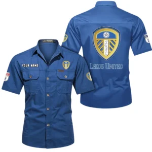 Leeds United Short Sleeved Shirt, Gift For Leeds United Fan EPL80052225333 - Cowboy Blue