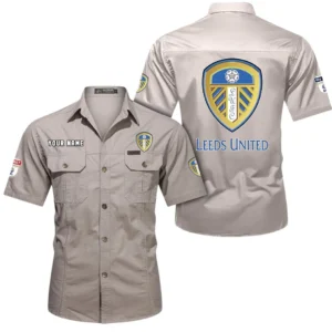 Leeds United Short Sleeved Shirt, Gift For Leeds United Fan EPL80052225333 - Beige