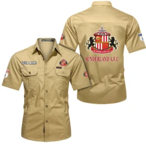 Sunderland Short Sleeved Shirt, Gift For Sunderland Fan EPL80052225334 - Khaki