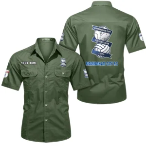 Birmingham City Short Sleeved Shirt, Gift For Birmingham City Fan EPL80052225335 - Army Green