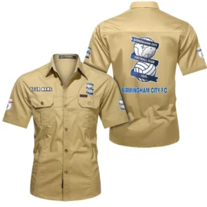 Birmingham City Short Sleeved Shirt, Gift For Birmingham City Fan EPL80052225335 - Khaki