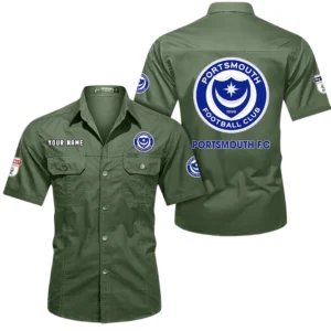 Portsmouth Short Sleeved Shirt, Gift For Portsmouth Fan EPL80052225337 - Army Green