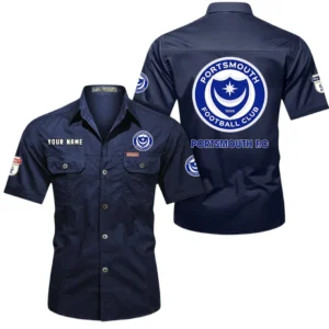 Portsmouth Short Sleeved Shirt, Gift For Portsmouth Fan EPL80052225337 - Dark Blue