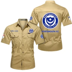 Portsmouth Short Sleeved Shirt, Gift For Portsmouth Fan EPL80052225337 - Khaki