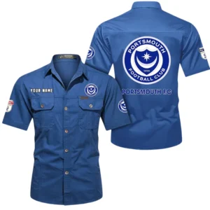 Portsmouth Short Sleeved Shirt, Gift For Portsmouth Fan EPL80052225337 - Cowboy Blue