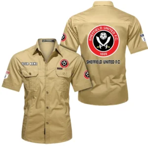 Sheffield United Short Sleeved Shirt, Gift For Sheffield United Fan EPL80052225338 - Khaki