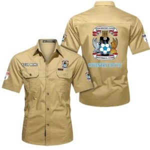 Coventry City Short Sleeved Shirt, Gift For Coventry City Fan EPL80052225339 - Khaki