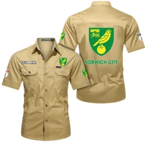 Norwich City Short Sleeved Shirt, Gift For Norwich City Fan EPL80052225340 - Khaki