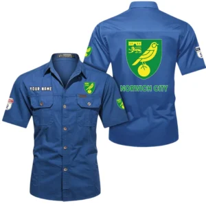 Norwich City Short Sleeved Shirt, Gift For Norwich City Fan EPL80052225340 - Cowboy Blue