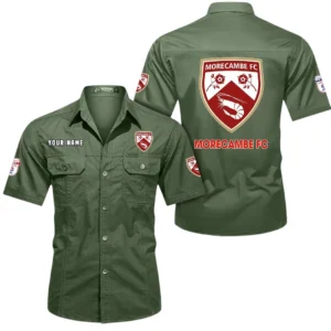 Morecambe Short Sleeved Shirt, Gift For Morecambe Fan EPL80052225341 - Army Green