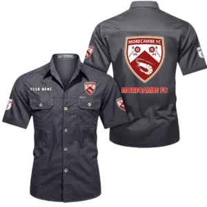 Morecambe Short Sleeved Shirt, Gift For Morecambe Fan EPL80052225341 - Gray