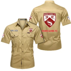 Morecambe Short Sleeved Shirt, Gift For Morecambe Fan EPL80052225341 - Khaki