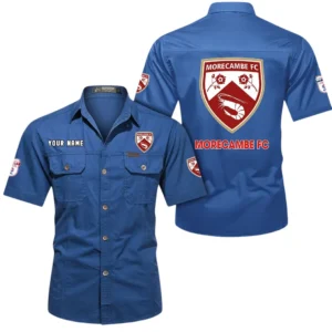 Morecambe Short Sleeved Shirt, Gift For Morecambe Fan EPL80052225341 - Cowboy Blue
