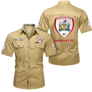 Barnsley Short Sleeved Shirt, Gift For Barnsley Fan EPL80052225342 - Khaki