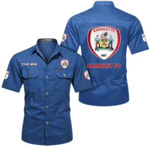 Barnsley Short Sleeved Shirt, Gift For Barnsley Fan EPL80052225342 - Cowboy Blue