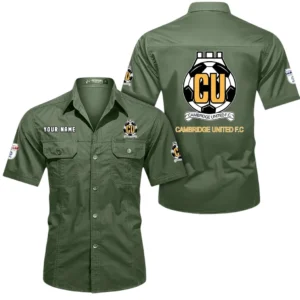 Cambridge United Short Sleeved Shirt, Gift For Cambridge United Fan EPL80052225343 - Army Green